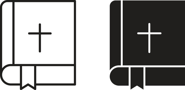Bible icon collection. Minimal icon and symbol