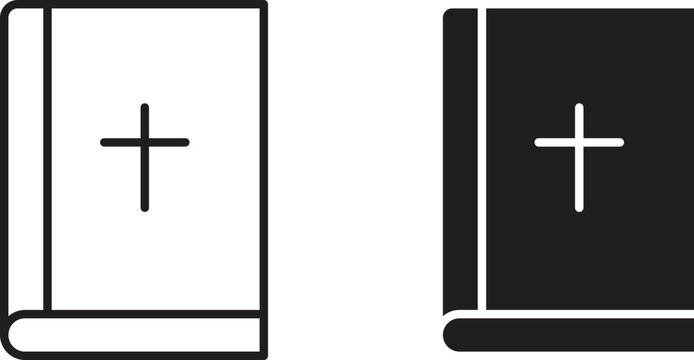 Bible icon collection. Minimal icon and symbol