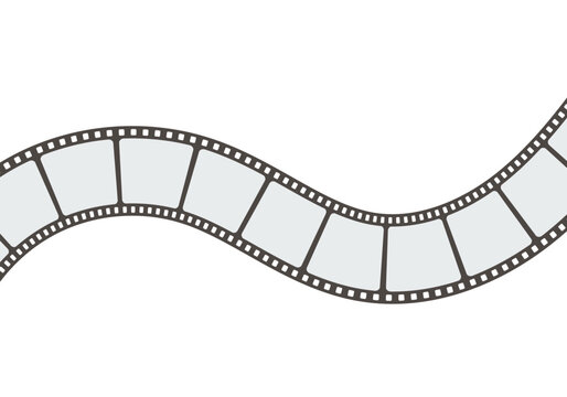 Tira de pel&iacute;cula cinematogr&aacute;fica con forma ondulada