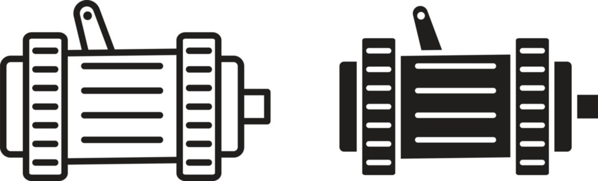 Car alternator icon collection. Minimal icon and symbol