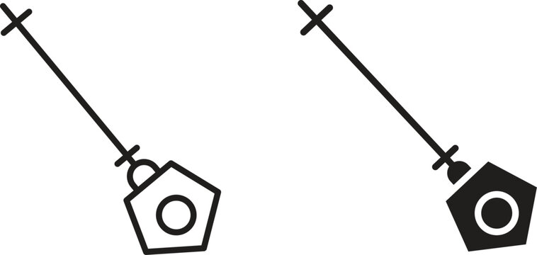 Car dipstick icon collection. Minimal icon and symbol