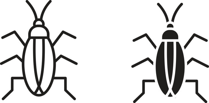 Cockroach icon collection. Minimal icon and symbol