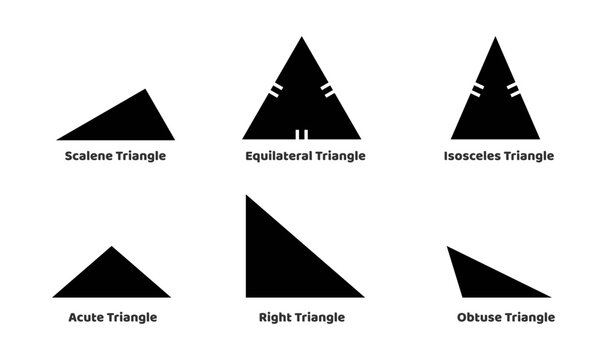 Geometric demonstration exhibiting different types of triangles and their properties