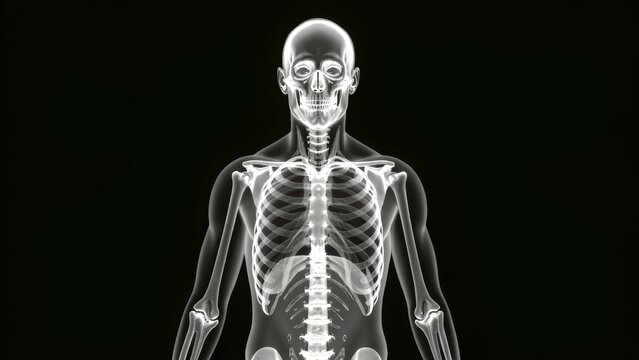X-ray of human torso skeleton