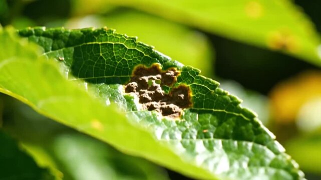 Close up of a damaged leaf