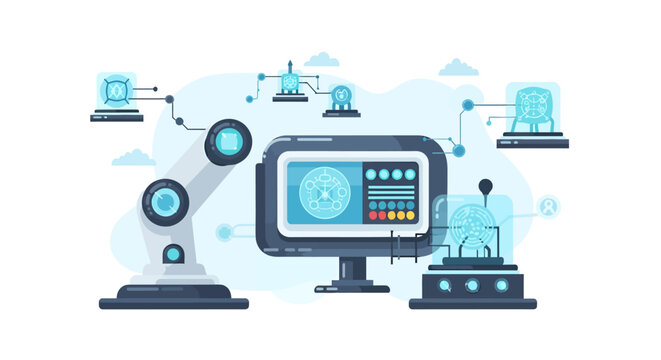 Computer Monitor with Server Network Connection.