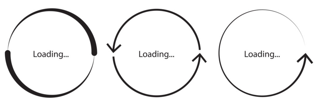 collection of loading and buffering symbols for websites