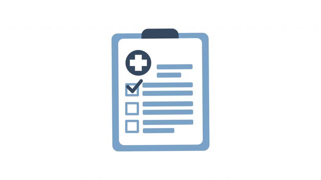 A clipboard with a checklist and a medical plus icon, symbolizing tasks and healthcare