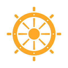 Obraz premium Ship Wheel Icon