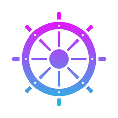Fototapeta premium Ship Wheel Icon