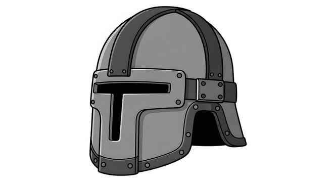 Mandalorian Helmet Illustration Closeup.