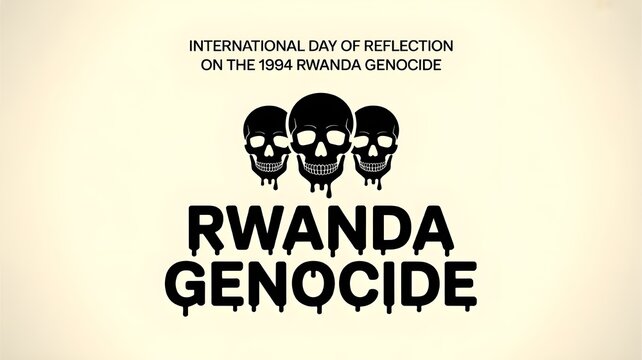 skull symbol vector illustration. International Day of Reflection on the 1994 Rwanda Genocide.