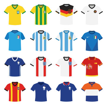 Collection of National Football Soccer Team Jerseys - International Sports Apparel