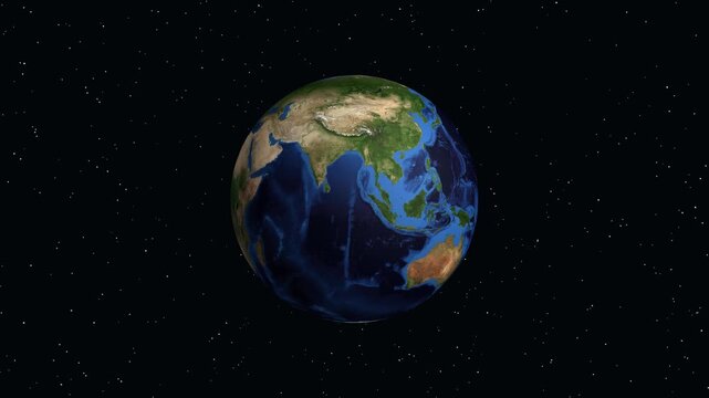 Earth Zoom Animation Focusing on Budapest Hungary with Population Data