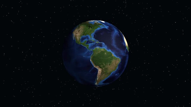 Earth Zoom Animation Transitioning from Space to Matamoros Mexico Location