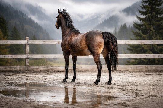 Pferd/Pony auf der Koppel