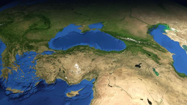 Animated Flight Path Map from Istanbul Turkey to Delhi India