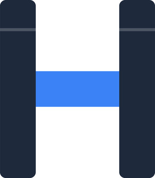 Modern Geometric Letter H Real Estate Logo