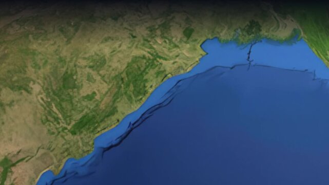Animated Flight Path Map from Mumbai India to Amsterdam Netherlands