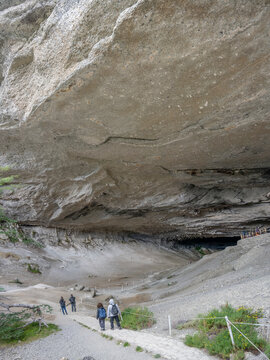 huge entrance hollow at Cueva del Milodon, Magallanes, Chile