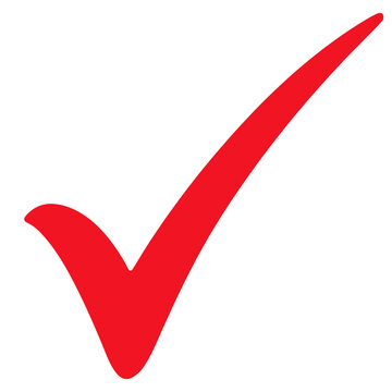 Red checkmark symbol check mark tick verification