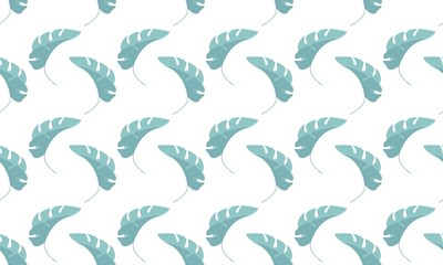 Tropical Monstera Leaf Pattern © Lipitorika