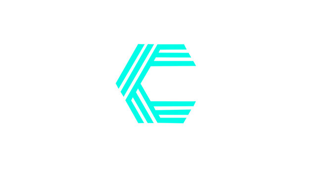 A clean and modern abstract letter "C" logo created with geometric line elements. This minimal and stylish design features sharp angles and parallel lines, making it perfect for branding, 