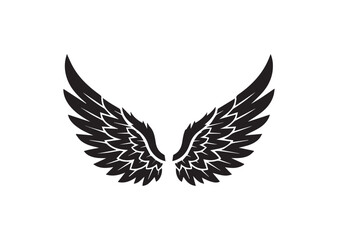 Obraz premium Angel Wings icon, Angel Wings Silhouette vector