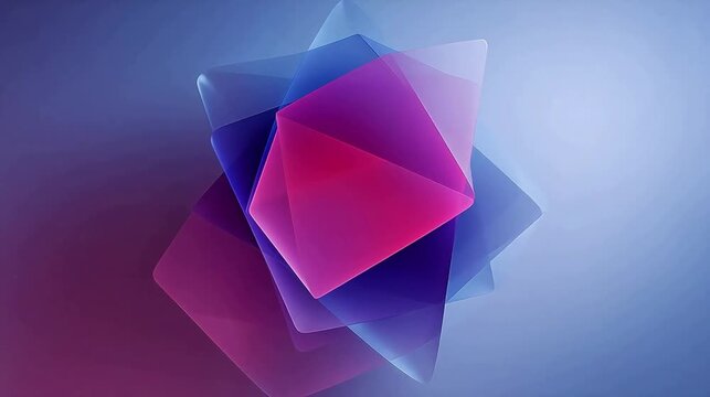 Abstract overlapping geometric shapes
