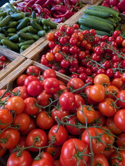 Vibrant Farmers Market Fresh Vegetable Abundance © jonnysek
