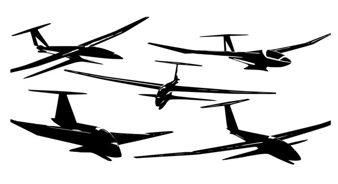 Geometric Glider Vector &ndash; Modern Air Sport Design