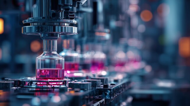 Genetic engineering lab focuses on research for rare disease treatments in a cybernetic environment