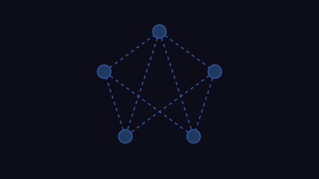 Cybersecurity Network Data Breach Animation with Intercepted Alert Message on Black Background