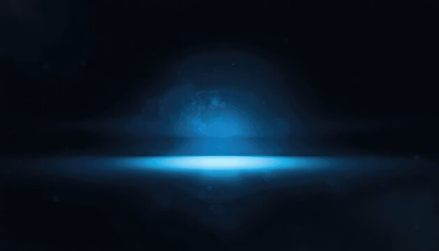 Ethereal blue glow emanating from a dark void, perfect for futuristic presentations, science-fiction themes, or as a background for abstract concepts