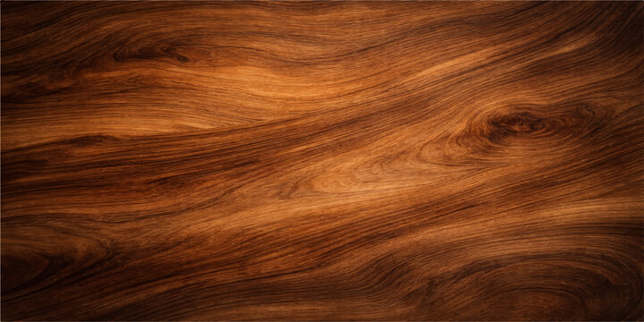 Natural brown oak wood texture featuring a seamless dark grain pattern on a polished hardwood plank surface for timber floor or tabletop material design