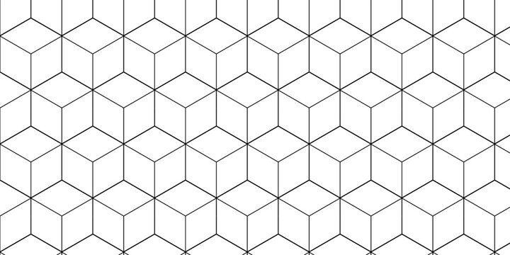 Futuristic hexagon pattern vector cube design. Cubic concept design abstract technology background.