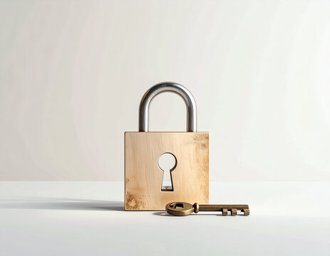 A single lock with a key inserted represents a solution concept in a minimal composition.