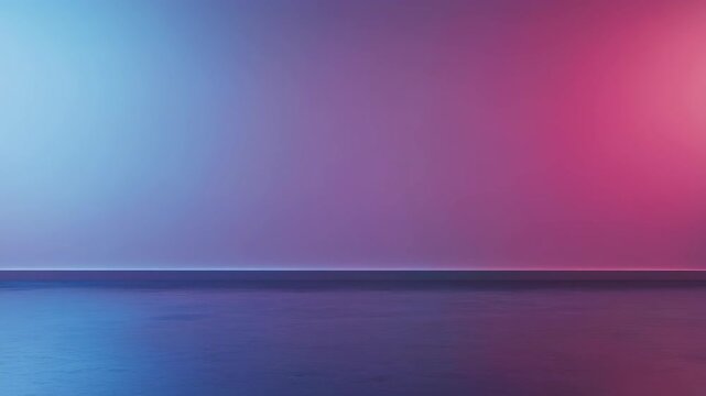 A smooth, gradient lit background of purple, pink and blue with a reflective floor