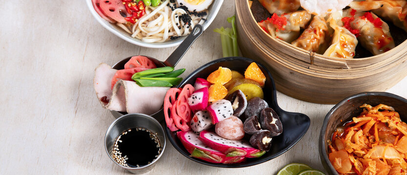 Asian style banquet or buffet.