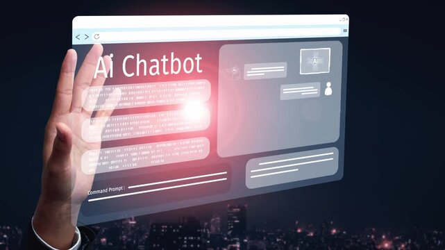 AI Virtual Assistant Artificial Intelligence Chatbot Controlled by Prompt Engineering for Explainable Generative AI information and LLM Deep Learning Technology for Smart Business Work Support. Muxer