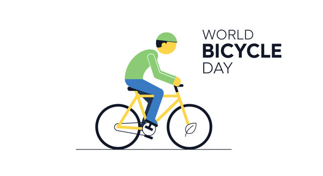 Man Riding Yellow Bicycle Outdoors.