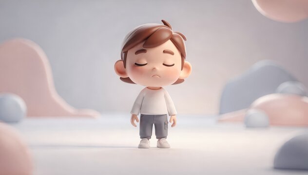Short video of digital ecard companion featuring smooth animated elements main character crisp and clear with subtle bokeh effect around edges.