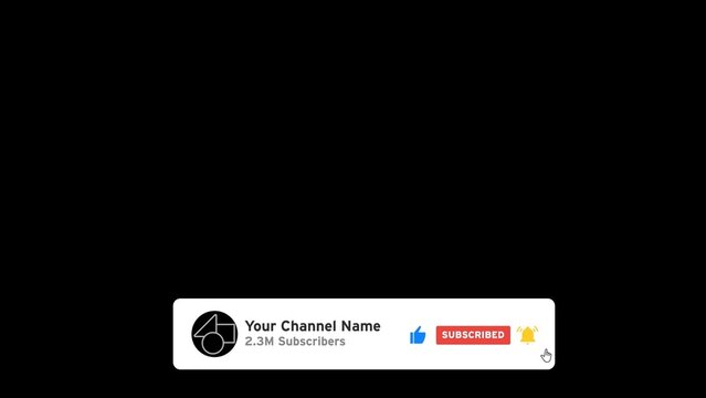 Social Video Platform Like Subscribe Reminder Animation Panel 01