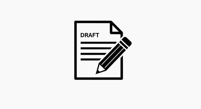 A draft document with a pencil on paper for writing notes