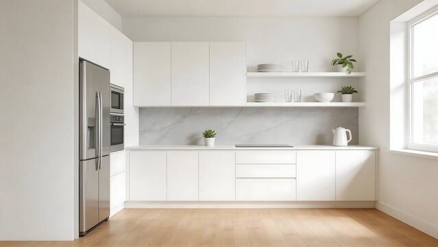 Modern minimalist kitchen interior