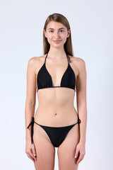 Obraz premium Studio Swimwear Smiling Model Front View Straight Pose