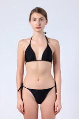 Fototapeta premium Studio Swimwear Model Front View Straight Pose
