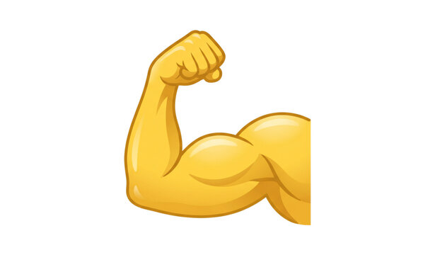  cartoon illustration of a flexed arm showing strength and power