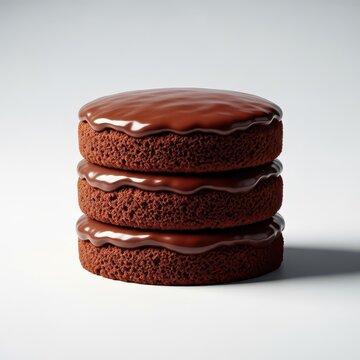 Highly decadent dessert presentation featuring layers of rich chocolate frosting and fluffy moist cake ready for immediate delicious enjoyment, deliciousness, dessert, tasty