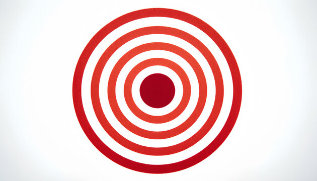 Ilustrasi Target Lingkaran Konsentris Merah